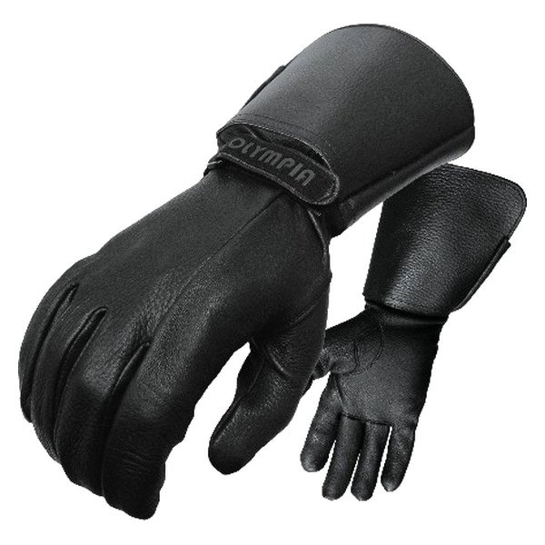 Olympia Gloves® - 146 Lined Deerskin Classic Men's Gloves (Small, Black)