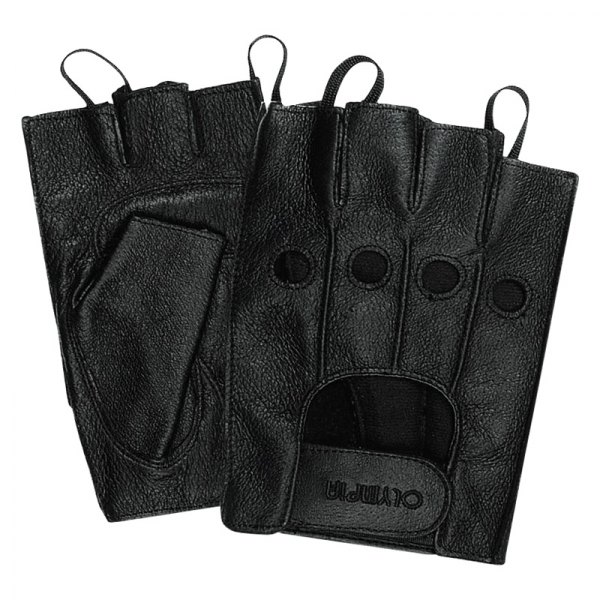 Olympia Gloves® - 407 Fingerless Gel Men's Gloves (Small, Black)