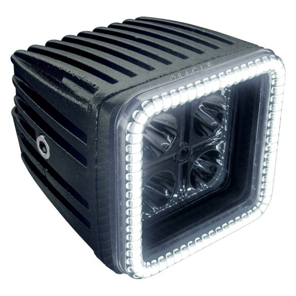 Oracle Lighting® - Waterproof 3" 20W Square Spot Beam LED Light with Squared Halo