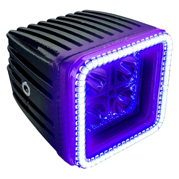 Oracle Lighting® - Waterproof 3" 20W Square Spot Beam UV/Purple LED Light with Squared Halo