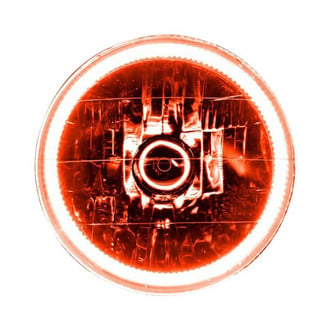 Oracle Lighting® - 7" Round Chrome Crystal Headlight with Amber SMD Halo Preinstalled