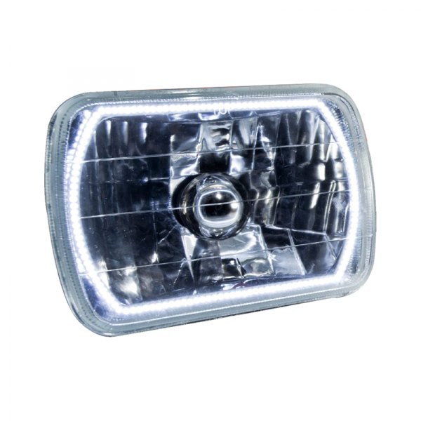 Oracle Lighting® - 7x6" Rectangular Chrome Factory Style Headlight with White SMD Halo