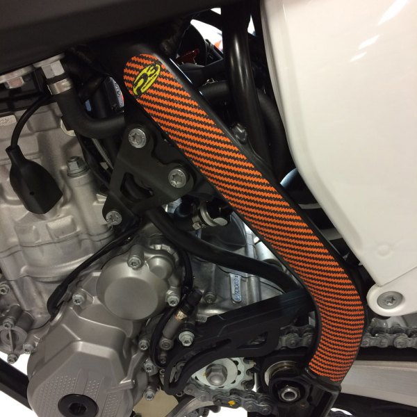 P3 Carbon® - Grip Guards Orange Carbon Fiber Frame Protectors