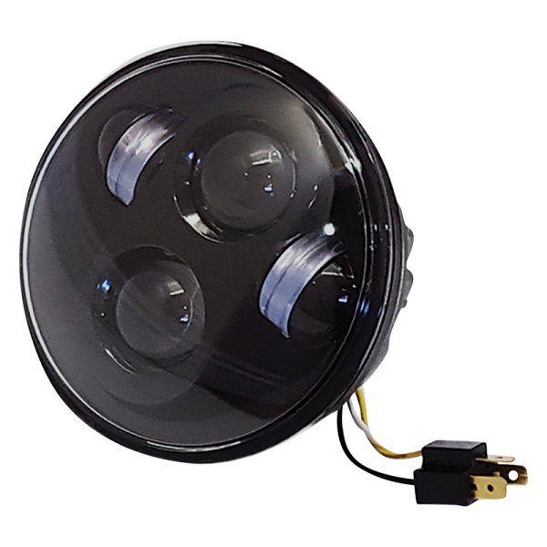 Pathfinder LED® - 5 3/4" Round Black LED Headlight