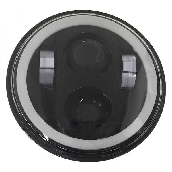 Pathfinder LED® - 5 3/4" Round Black LED Headlight with Full Halo