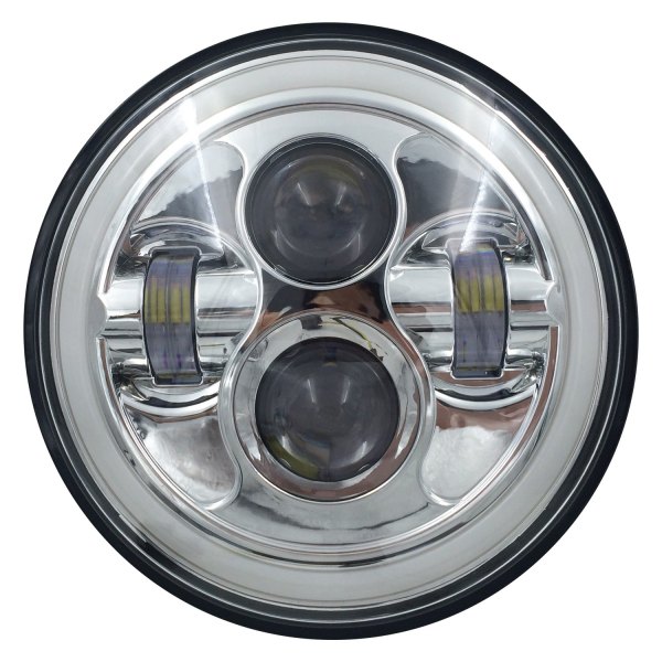 Pathfinder LED® - 7" High Definition Chrome LED Headlight with Full Halo