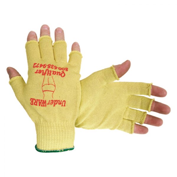 PC Racing® - Qualifier Fingertip-Less Glove Liners (Large, Yellow)
