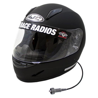 PCI Race Radios® - TRAX HJC CL-Y Youth Wired Youth Medium Black Full Face Helmet