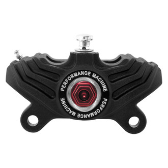 Performance Machine® - Front Black Ops Vintage 4-Piston Single Caliper and Bracket