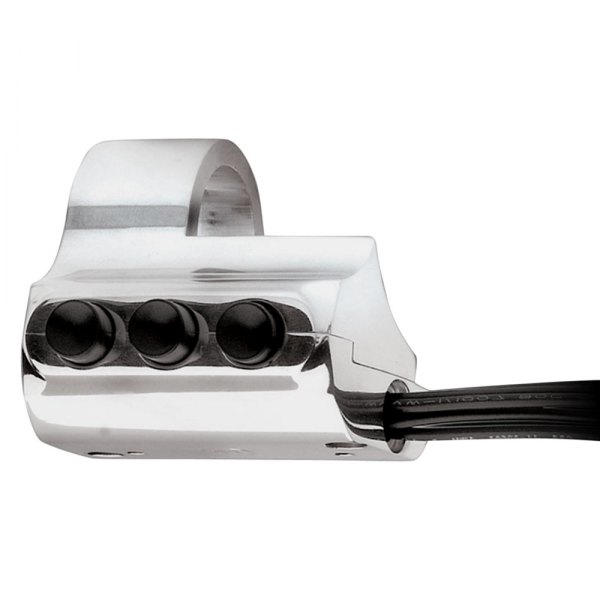 Performance Machine® - Three Buttons Contour Left Side Chrome Aluminum Turn/Horn/Hi-Low Switch Housing