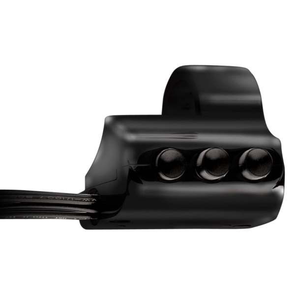 Performance Machine® - Three Buttons Contour Left Side Black Anodized Aluminum Turn/Horn/Hi-Low Switch Housing