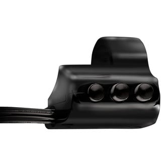 Performance Machine® 0062-2035-B - Three Buttons Contour Left Side Black Anodized Turn/Horn/Hi-Low Switch Housing