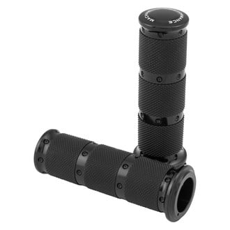 Performance Machine® 0063-2087-B - XLS TBW Black Anodized Handlebar Grip Set