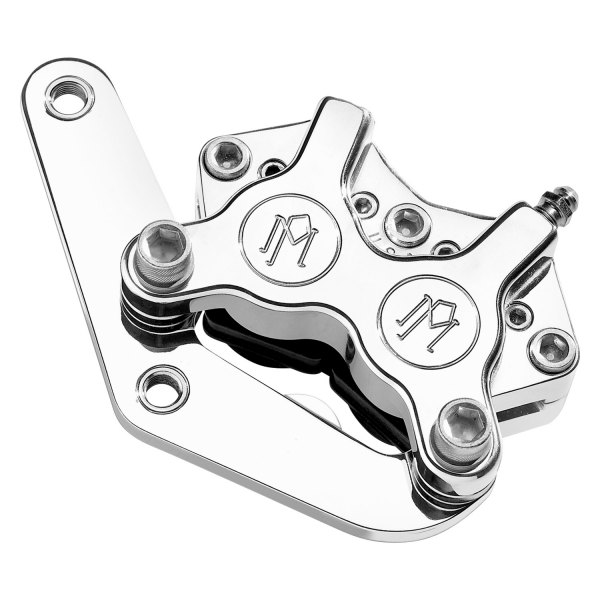 Performance Machine® - Front Chrome Narrow Classic 4-Piston Caliper and Bracket