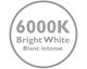 Bright white 6000K color temperature