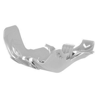 Polisport® 8472000003 - Fortress White Skid Plate with Linkage Protection