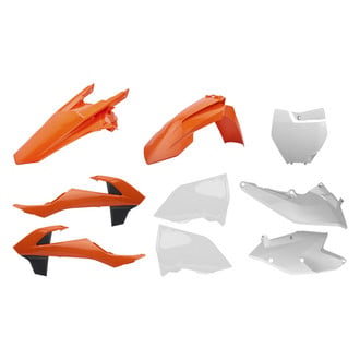 Polisport® 90679 - Standard™ Orange KTM 16/White/Black (OEM 16) Plastic Kit