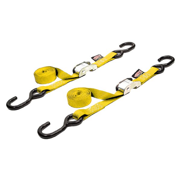 Powertye® - 1" x 66" Yellow Cam Buckle Tie-Down with S-Hook