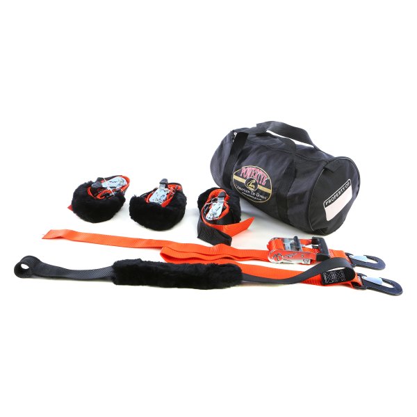 Powertye® - Big Daddy Premium Black/Orange Ratchet Soft-Tye Trailer Kit