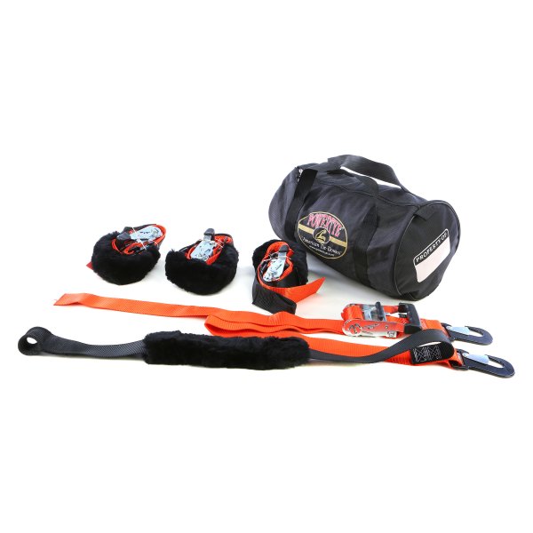 Powertye® - Big Daddy Premium Black/Orange Ratchet Soft-Tye Trailer Kit
