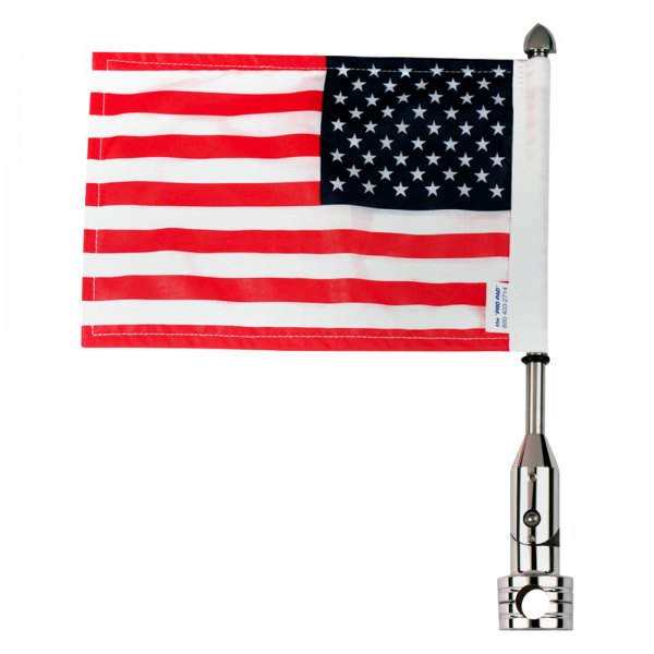 Pro Pad® - Tour Pak 5/8" Round Bar Folding Flag Mount with 6" x 9" USA Flag