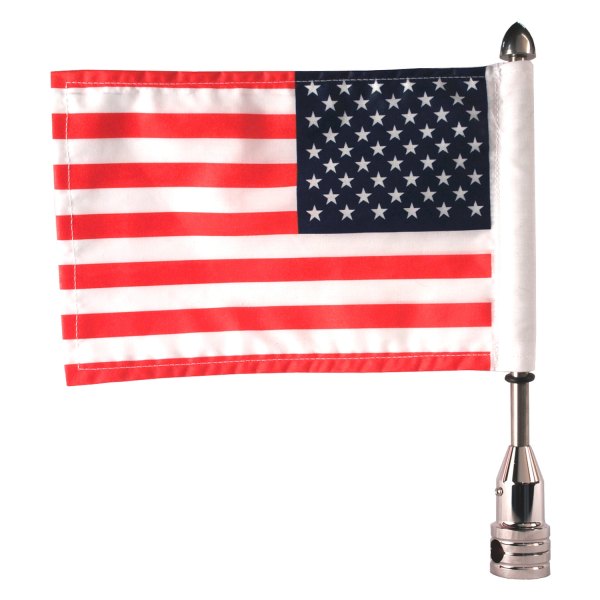 Pro Pad® - Tour Pak 1/2" Round Bar Fixed Flag Mount with 10" x 15" USA Flag