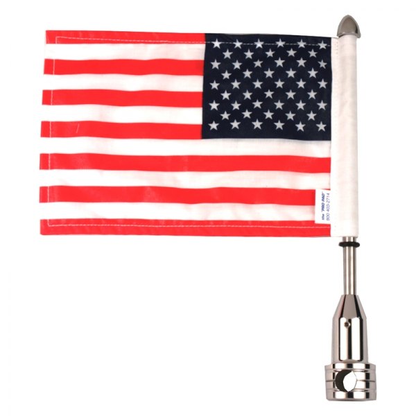 Pro Pad® - Tour Pak 5/8" Round Bar Fixed Flag Mount with 6" x 9" USA Flag