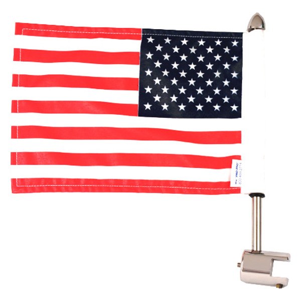 Universal Motorcycle Flag Pole Mount 6''x 9'' Flag American For