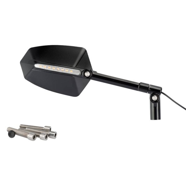 Puig® - GTI Right Side Black Rear View Mirror with Turn Signal