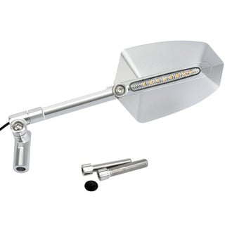 Puig® - GTI Left Side Aluminium Rear View Mirror with Turn Signal