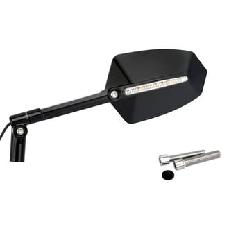 Puig® - GTI Left Side Black Rear View Mirror with Turn Signal