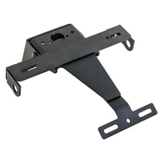 Puig® - Black Adjustable License Plate Support with Turn Light