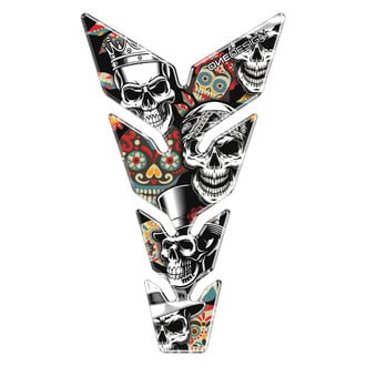 Puig® 20593N - Skull Party Black Tank Pad