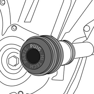 Puig® 3154N - Vintage 2.0 Nylon Puck for M12 Bolt