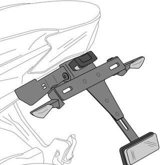 Puig® - Black License Plate Support