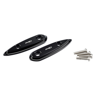 Puig® - Black Rear View Mirrors Caps Kit