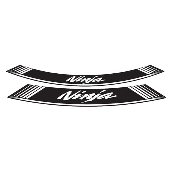 Puig® - "Ninja" White Rim Strip Kit