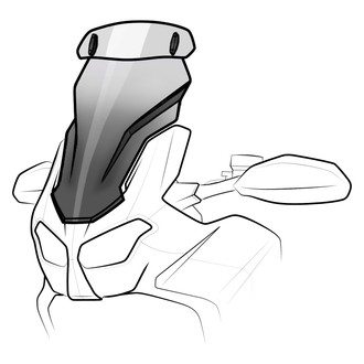 Puig® - Touring Windshield with Visor