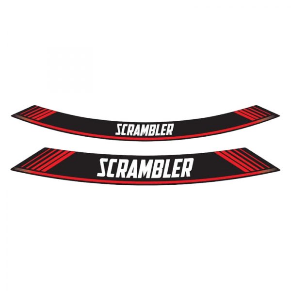 Puig® - "Scrambler" Red Rim Strip Kit
