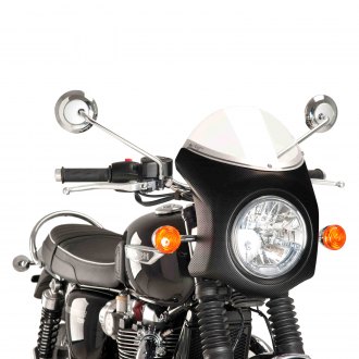 Motorbike Motorcycle Windshield Fairing Puig Retro Triumph Bonneville T100 05-18 black-light smoke