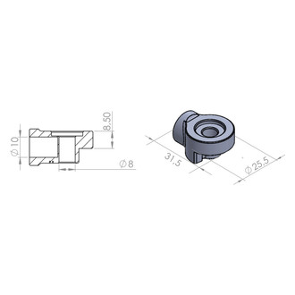 Puig® - MT Rear View Mirror Adapter