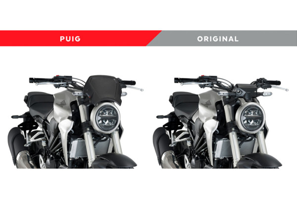 Puig® 9802N - Aluminum Black Front Plate - MOTORCYCLEiD.com