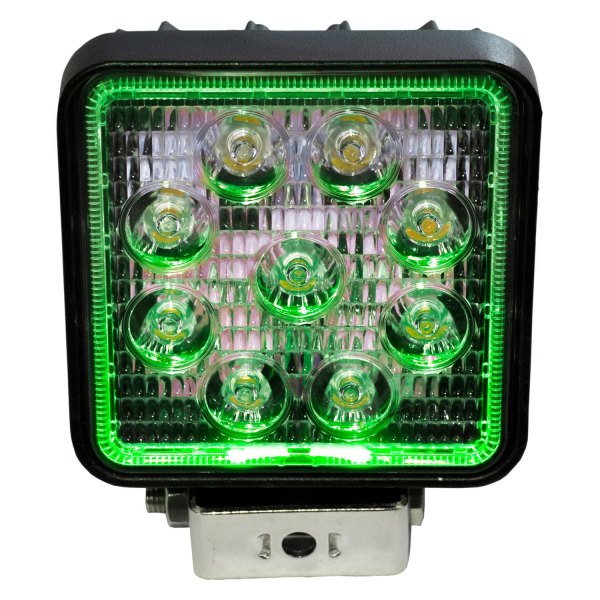 Race Sport® - Halo Series 4" 27W Square Spot Beam LED Light, Front View