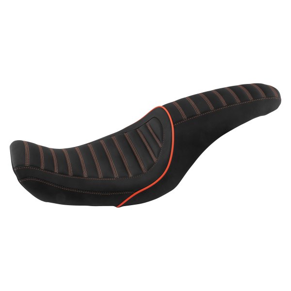 Revere® - Journey Stripe Black with Mandarin Orange Thread 2-Up Seat