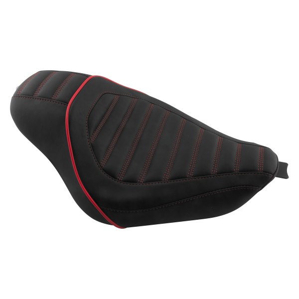 Revere® - Journey Stripe Black with Red Thread Solo Seat