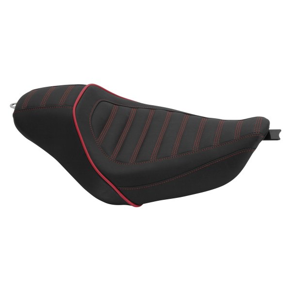 Revere® - Journey Stripe Black with Dark Cherry Thread Solo Seat
