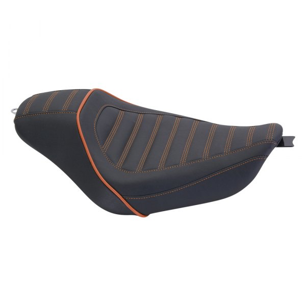 Revere® - Journey Stripe Black with Mandarin Orange Thread Solo Seat