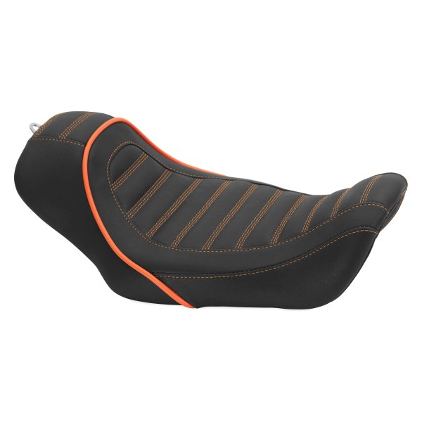 Revere® - Journey Stripe Black with Mandarin Orange Thread Solo Seat
