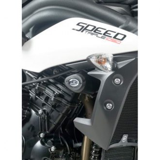 R&G RACING Spindle Sliders black set  for Triumph Speed triple 1997-2012