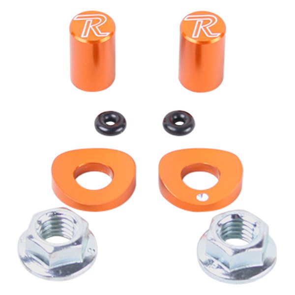 Ride Engineering® - Orange Valve Cap and Rim Lock Spacer Kit